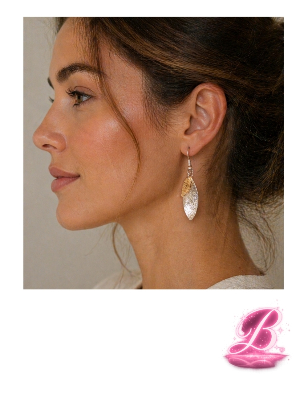 🚨2/$20 🚨 Metal Textured Earrings - Leaf Style - NWT